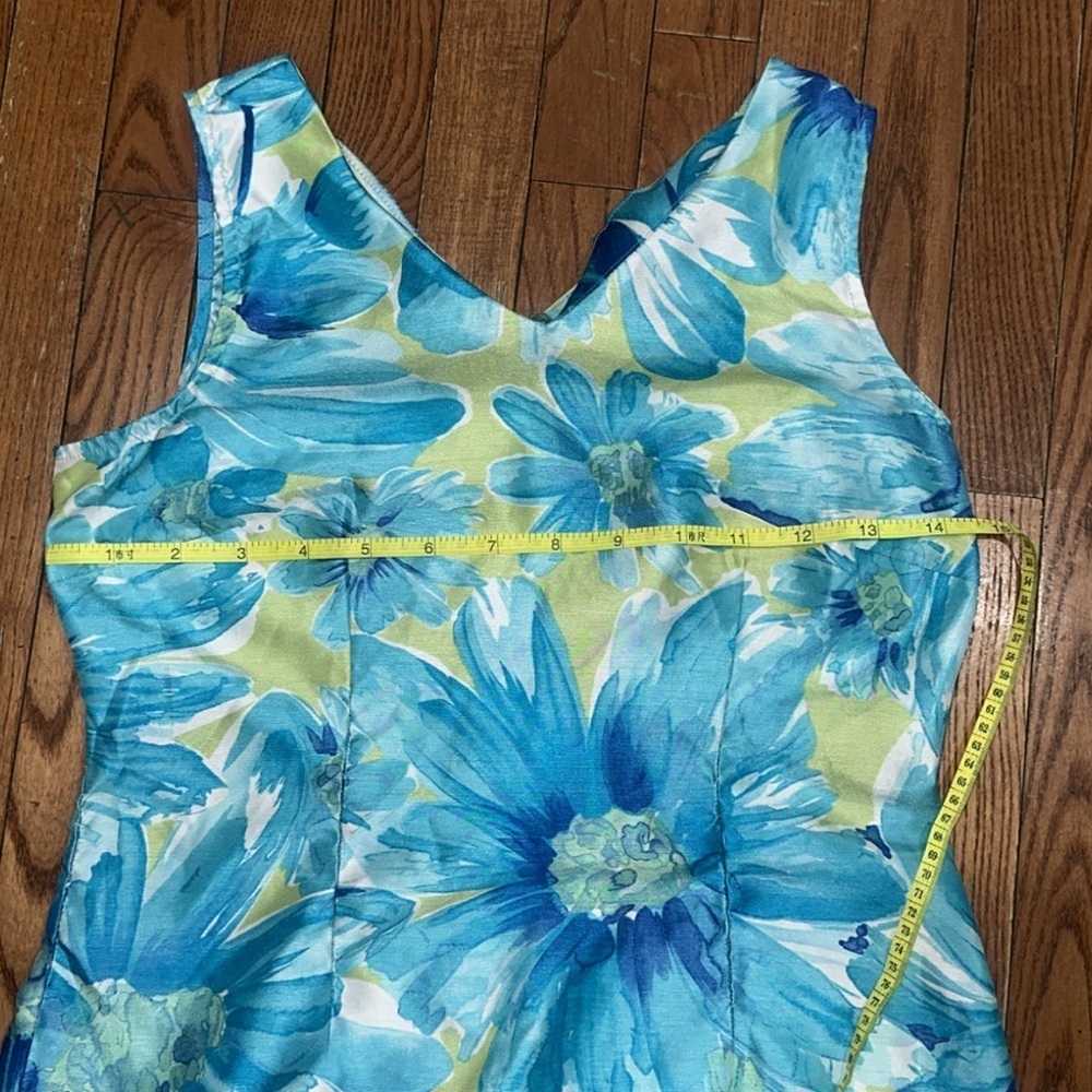 Expressions Blue Sleeveless Scoop Neck Sundress - Picture 9 of 16